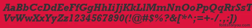 RockwellРџРѕР»СѓР¶РёСЂРЅС‹Р№РљСѓСЂСЃРёРІ Font – Black Fonts on Red Background