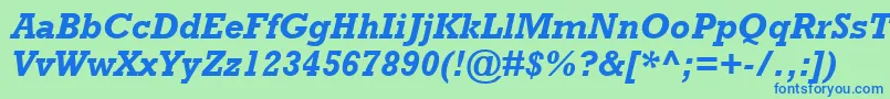 RockwellРџРѕР»СѓР¶РёСЂРЅС‹Р№РљСѓСЂСЃРёРІ Font – Blue Fonts on Green Background
