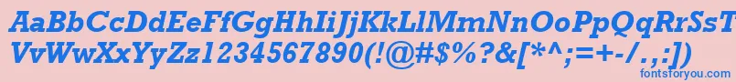 RockwellРџРѕР»СѓР¶РёСЂРЅС‹Р№РљСѓСЂСЃРёРІ Font – Blue Fonts on Pink Background