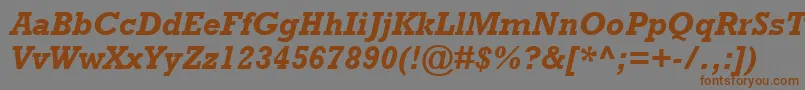 RockwellРџРѕР»СѓР¶РёСЂРЅС‹Р№РљСѓСЂСЃРёРІ Font – Brown Fonts on Gray Background