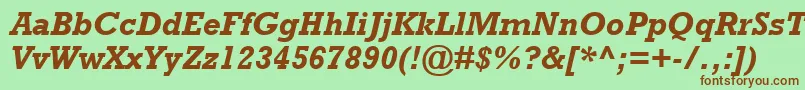 RockwellРџРѕР»СѓР¶РёСЂРЅС‹Р№РљСѓСЂСЃРёРІ Font – Brown Fonts on Green Background