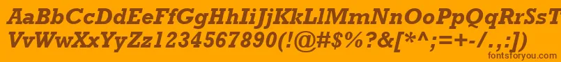 RockwellРџРѕР»СѓР¶РёСЂРЅС‹Р№РљСѓСЂСЃРёРІ Font – Brown Fonts on Orange Background