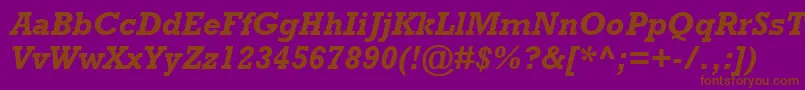 RockwellРџРѕР»СѓР¶РёСЂРЅС‹Р№РљСѓСЂСЃРёРІ Font – Brown Fonts on Purple Background