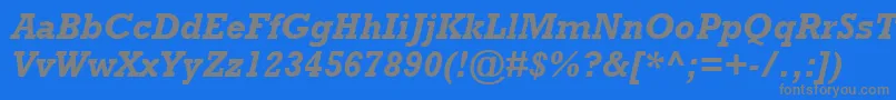 RockwellРџРѕР»СѓР¶РёСЂРЅС‹Р№РљСѓСЂСЃРёРІ Font – Gray Fonts on Blue Background