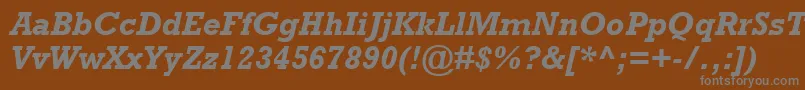 RockwellРџРѕР»СѓР¶РёСЂРЅС‹Р№РљСѓСЂСЃРёРІ Font – Gray Fonts on Brown Background