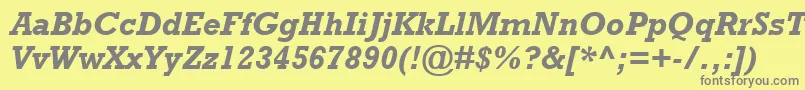 RockwellРџРѕР»СѓР¶РёСЂРЅС‹Р№РљСѓСЂСЃРёРІ Font – Gray Fonts on Yellow Background