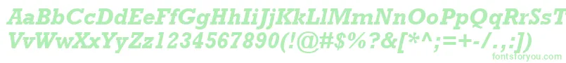 RockwellРџРѕР»СѓР¶РёСЂРЅС‹Р№РљСѓСЂСЃРёРІ Font – Green Fonts on White Background