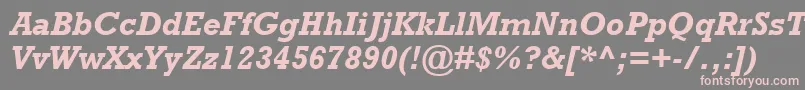 RockwellРџРѕР»СѓР¶РёСЂРЅС‹Р№РљСѓСЂСЃРёРІ Font – Pink Fonts on Gray Background