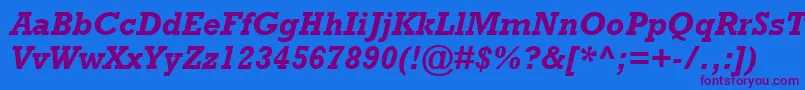 RockwellРџРѕР»СѓР¶РёСЂРЅС‹Р№РљСѓСЂСЃРёРІ Font – Purple Fonts on Blue Background