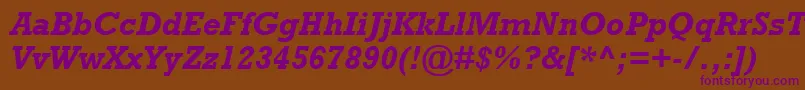 RockwellРџРѕР»СѓР¶РёСЂРЅС‹Р№РљСѓСЂСЃРёРІ Font – Purple Fonts on Brown Background