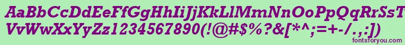 RockwellРџРѕР»СѓР¶РёСЂРЅС‹Р№РљСѓСЂСЃРёРІ Font – Purple Fonts on Green Background