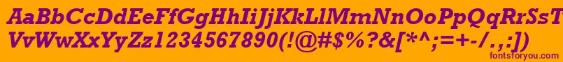RockwellРџРѕР»СѓР¶РёСЂРЅС‹Р№РљСѓСЂСЃРёРІ Font – Purple Fonts on Orange Background