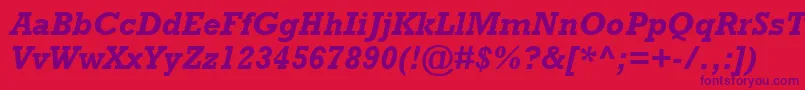 Czcionka RockwellРџРѕР»СѓР¶РёСЂРЅС‹Р№РљСѓСЂСЃРёРІ – fioletowe czcionki na czerwonym tle
