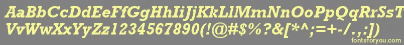RockwellРџРѕР»СѓР¶РёСЂРЅС‹Р№РљСѓСЂСЃРёРІ Font – Yellow Fonts on Gray Background