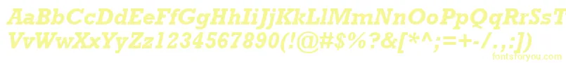 RockwellРџРѕР»СѓР¶РёСЂРЅС‹Р№РљСѓСЂСЃРёРІ Font – Yellow Fonts on White Background
