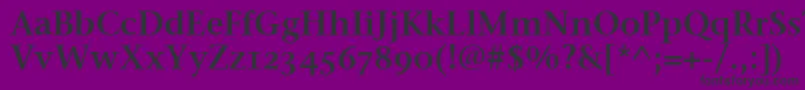 StoneSerifSemOsItcttSemi Font – Black Fonts on Purple Background