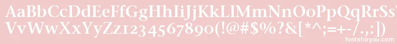 Шрифт StoneSerifSemOsItcttSemi – белые шрифты на розовом фоне