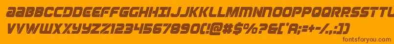 Ozdacondital Font – Brown Fonts on Orange Background