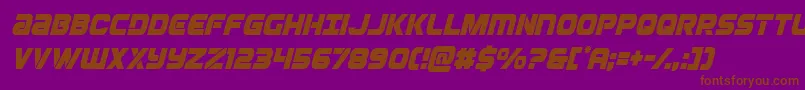 Ozdacondital Font – Brown Fonts on Purple Background