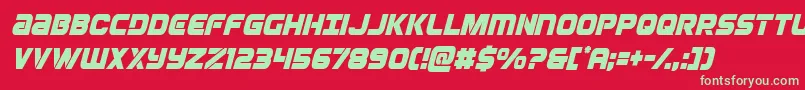 Ozdacondital Font – Green Fonts on Red Background