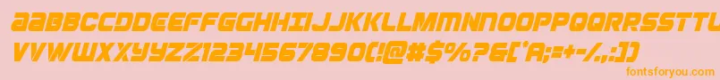Ozdacondital Font – Orange Fonts on Pink Background