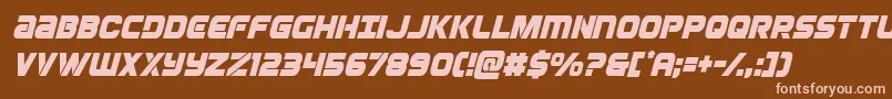 Ozdacondital Font – Pink Fonts on Brown Background