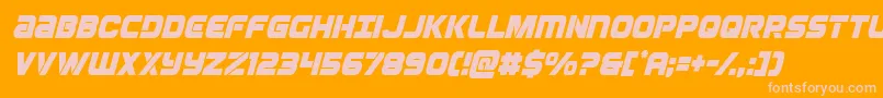 Ozdacondital Font – Pink Fonts on Orange Background