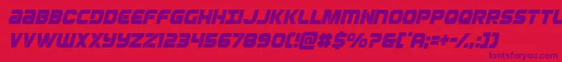 Ozdacondital Font – Purple Fonts on Red Background