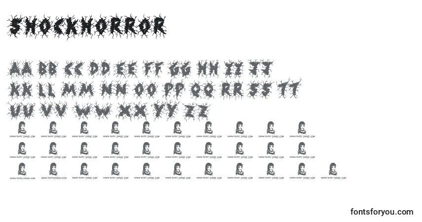 Schriftart ShockHorror – Alphabet, Zahlen, spezielle Symbole