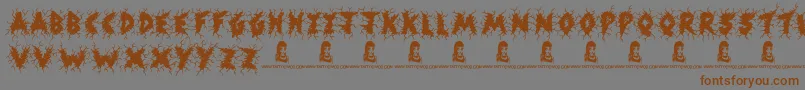 ShockHorror Font – Brown Fonts on Gray Background