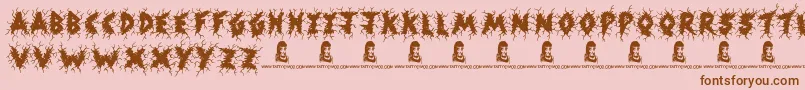 ShockHorror Font – Brown Fonts on Pink Background