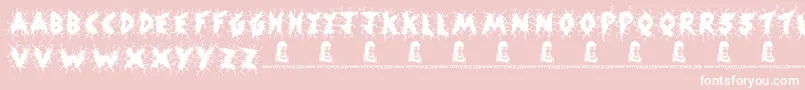 ShockHorror Font – White Fonts on Pink Background