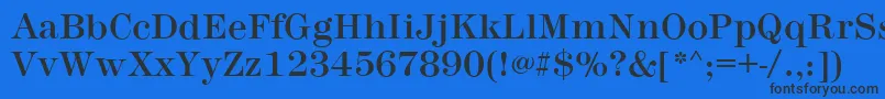 MontpellierRegular Font – Black Fonts on Blue Background