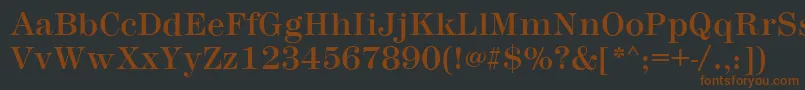 MontpellierRegular Font – Brown Fonts on Black Background