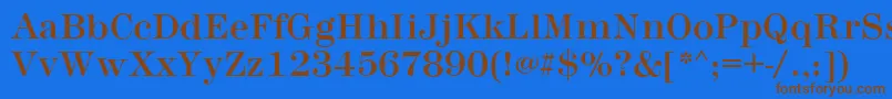 Шрифт MontpellierRegular – коричневые шрифты на синем фоне