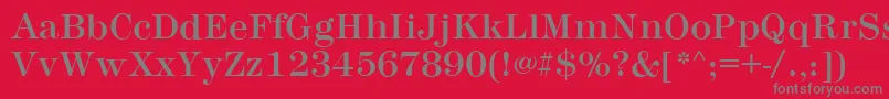 MontpellierRegular Font – Gray Fonts on Red Background