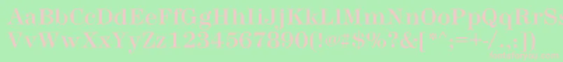 フォントMontpellierRegular – 緑の背景にピンクのフォント
