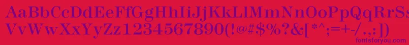 MontpellierRegular Font – Purple Fonts on Red Background