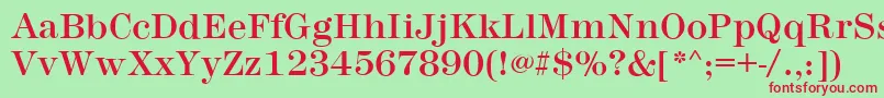 MontpellierRegular Font – Red Fonts on Green Background