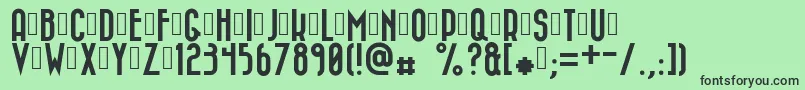 Bazar Font – Black Fonts on Green Background