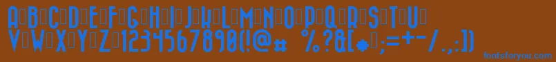 Bazar Font – Blue Fonts on Brown Background