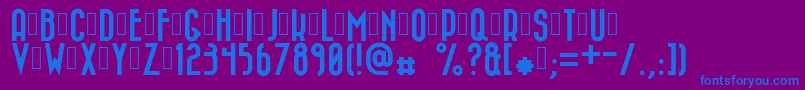 Bazar Font – Blue Fonts on Purple Background
