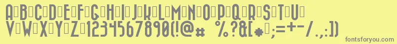 Bazar Font – Gray Fonts on Yellow Background