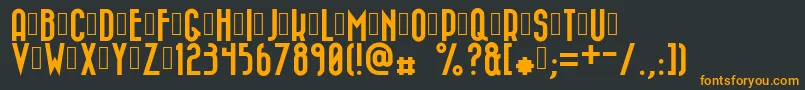Bazar Font – Orange Fonts on Black Background