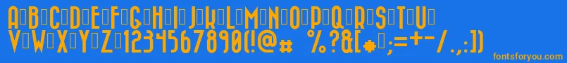 Bazar Font – Orange Fonts on Blue Background