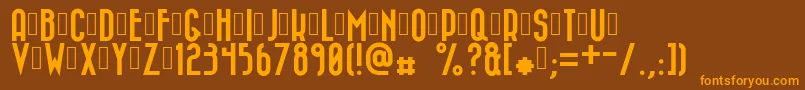 Bazar Font – Orange Fonts on Brown Background