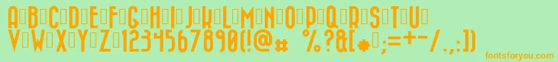 Bazar Font – Orange Fonts on Green Background