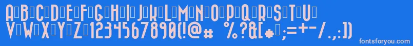 Bazar Font – Pink Fonts on Blue Background