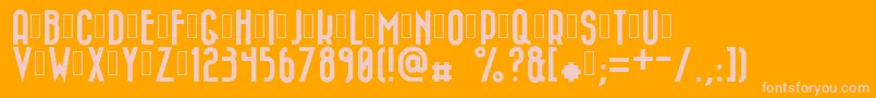 Bazar Font – Pink Fonts on Orange Background