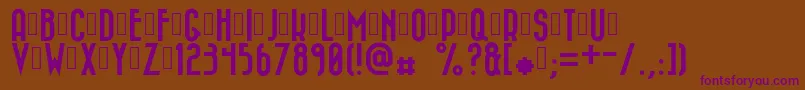 Bazar Font – Purple Fonts on Brown Background